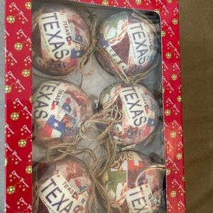 Texas frosted ornaments for Dillards